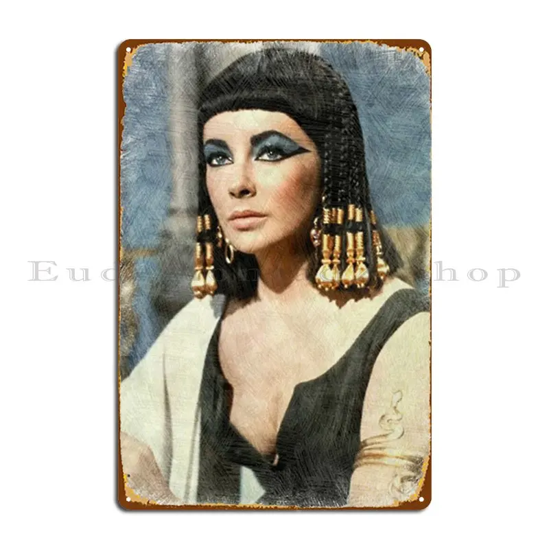 Cleopatra 1963 Elizabeth Taylor Cleopatra Metal Sign Designing Wall Cave Club Bar Decoration Tin Sign Poster