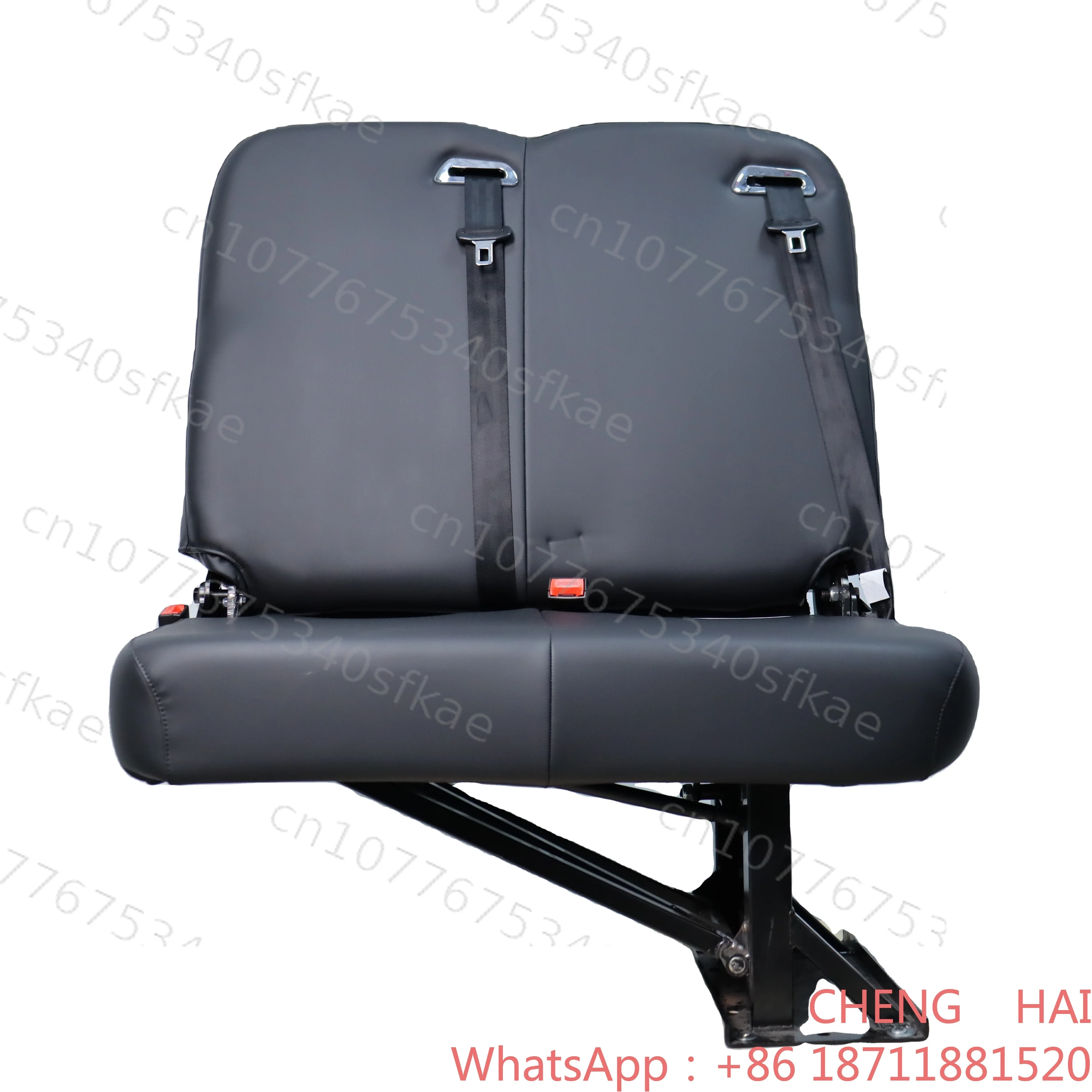 Customized Double Folding Sprinter Van RV Seat Conversion Bench Campervan Fold Passenger  Motorhome Car Steel+Leat