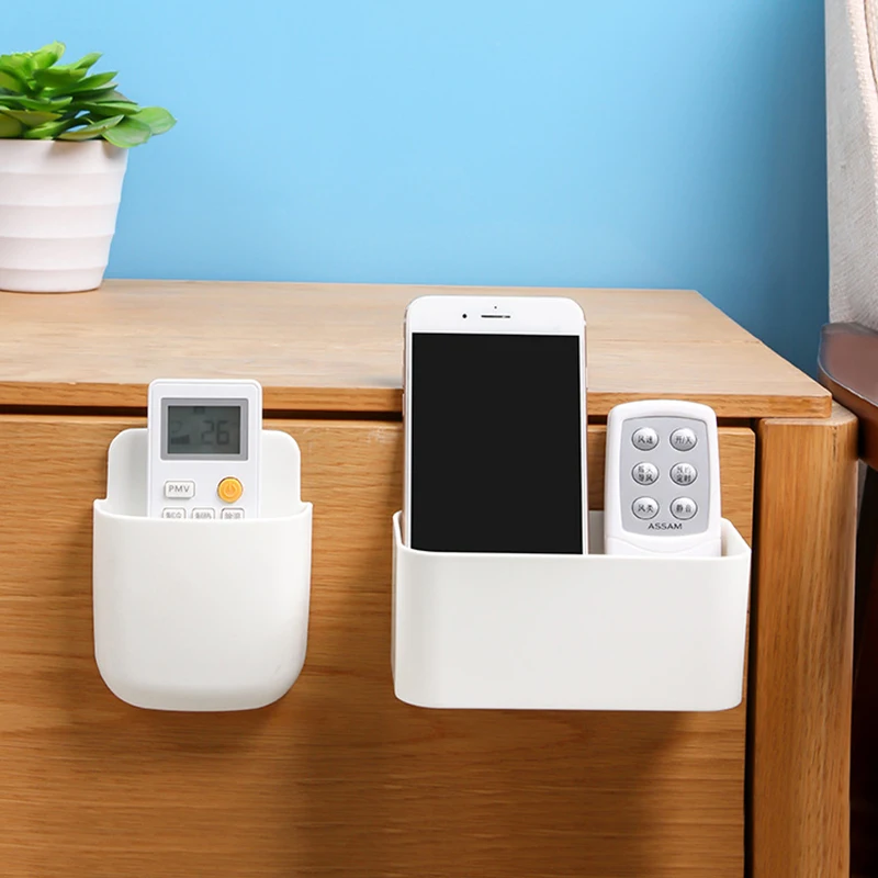 Traceless Wall Mounted Storage Box Bathroom Toiletries Storage Rack Mobile Phone Air Conditioning Remote Control Storage Rack