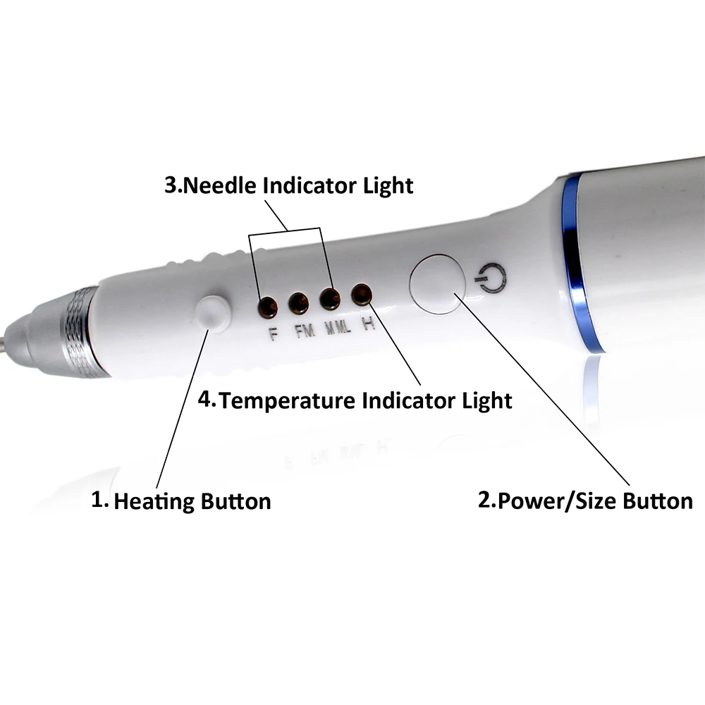 Rapid Heating den tal Cordless Gutta Percha Heated Pen Obturation System with 4 Tips