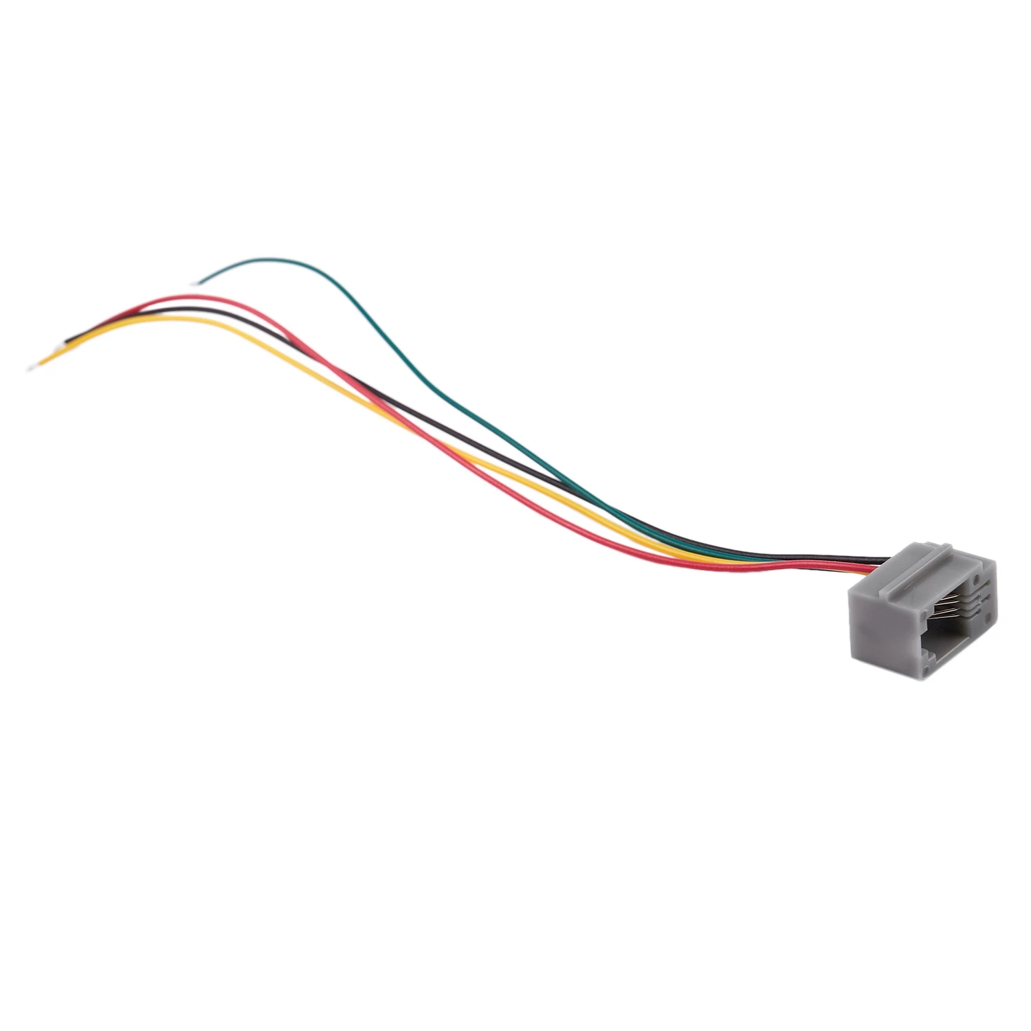 Fashion 10 Pcs 616E 4P4C RJ9 Female Telephone Connector Adapter w 4 Wires 8cm