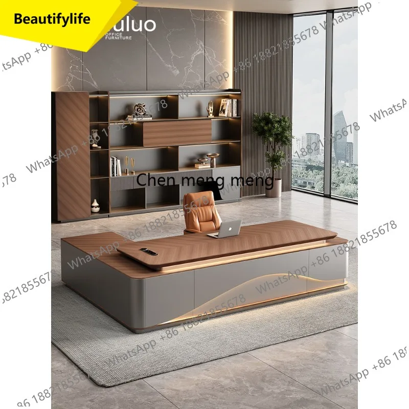 X188 Boss Desk Light Luxury Chairperson's Office Boss's Desk Modern Simple Manager President's Taipan Desk