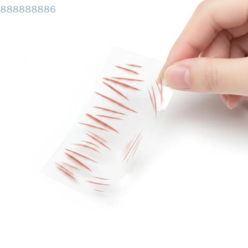 [B]3D Fake Wound Scar Temporary Tattoos Cruelty-Free Safe 5 Sheets for Adult Halloween Cosplay Prank Activities
