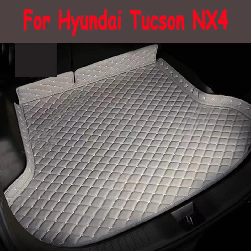

Leather Car Trunk Mats Car Mat For Hyundai Tucson NX4 2022 2023 LWB Dedicated Surrounded Trunk Mat Coche Car Accessorie Storage