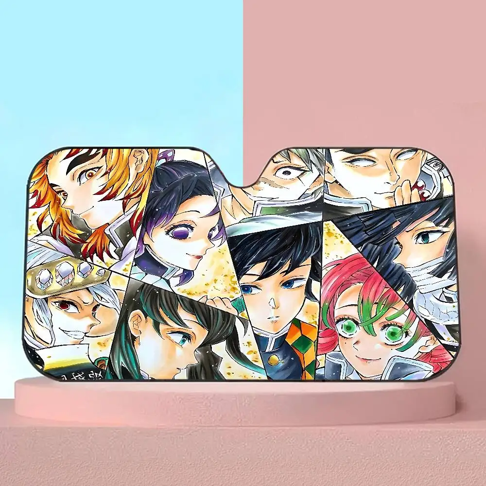 Anime D-DemonS Slayer Car Sunshade Shield Windshield Window Sun Blocker Cover Interior Protection For Truck SUV Visor Universal - view 5