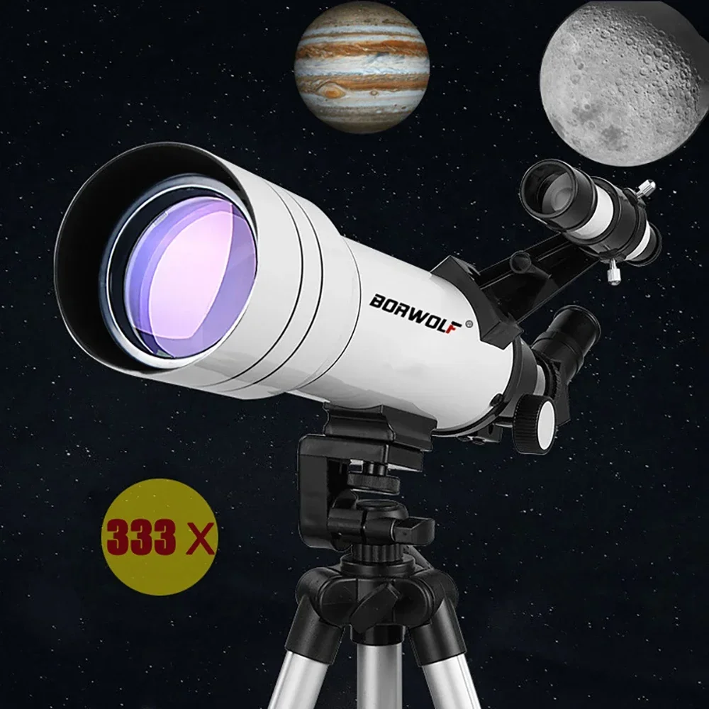 FZCSPEED Telescope Astronomical Refractor Telescope Smartphone App Support Telescope with Carrying Case Adjustable Elevation