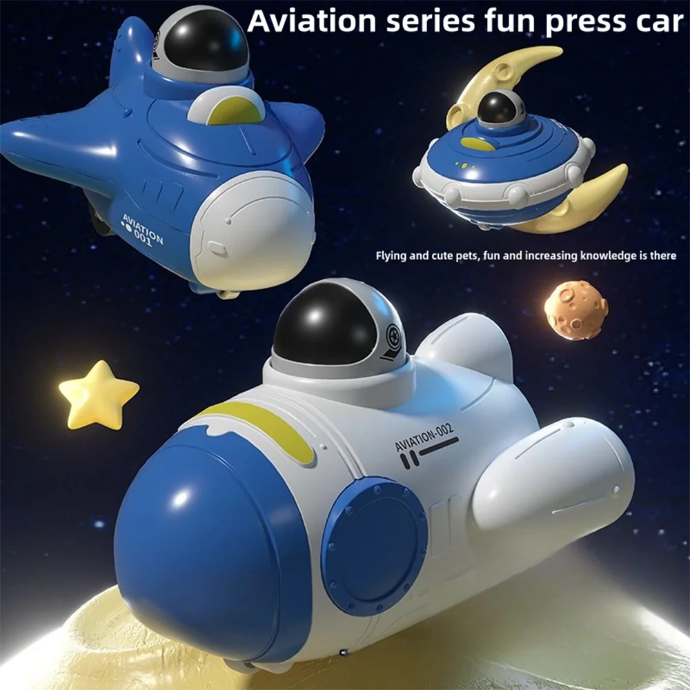 Press inertia space car astronaut spacecraft glide aerospace station rocket boy interactive toy, suitable for Christmas gifts