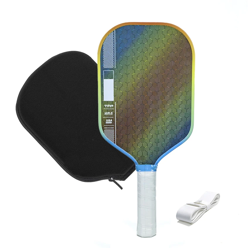 

2025 NEW Pro IV GEN 4 Wear-Resistant Super-Spinning Colored T700 Carbon Fiber Pickleball Paddle Set With a Paddle Cover