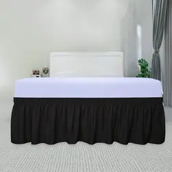 Bedding Bed Skirt Drop Length - White,Black,Gery, Ruffled Dorm Room Bed Skirts, Easy Care, Wrinkle Free ,Microfiber Bed Skirt