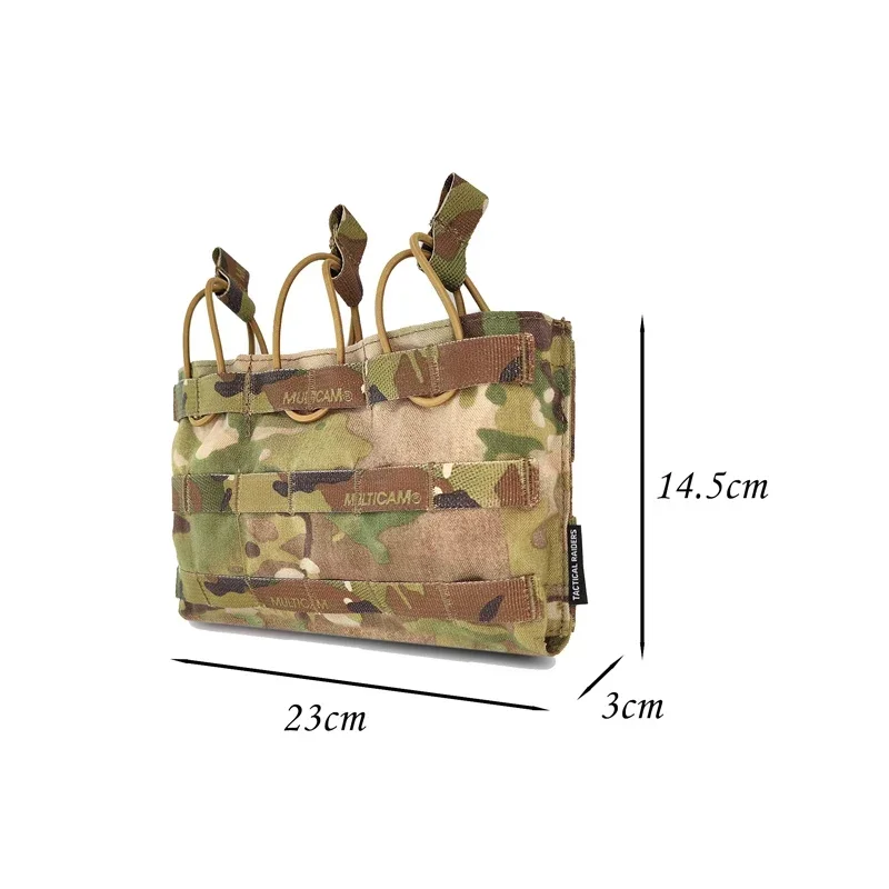 Tactical Multicam Magazine Pouch Airsoft EDC 556 Triple Mag Pouch Carrier Open-Top Molle Bag Holder Gear