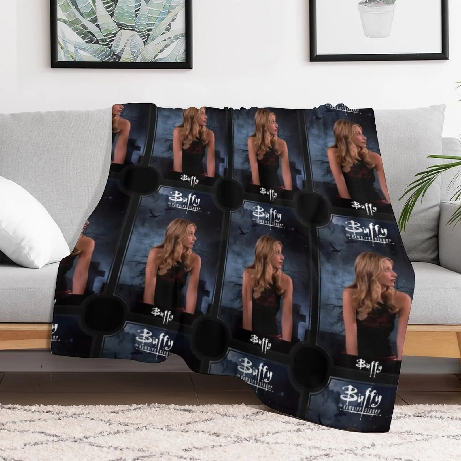 BUFFY Throw Blanket Soft Comfort Blanket for Reading Watching TV