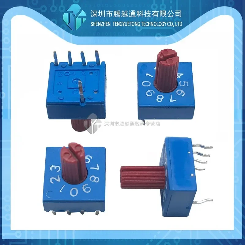 

5PCS/lot 0-9 Handle Rotary Encoding Switch DIP Switch 10 Position PCB Encoder 8421 Reverse Code 4:1 Switching Switch