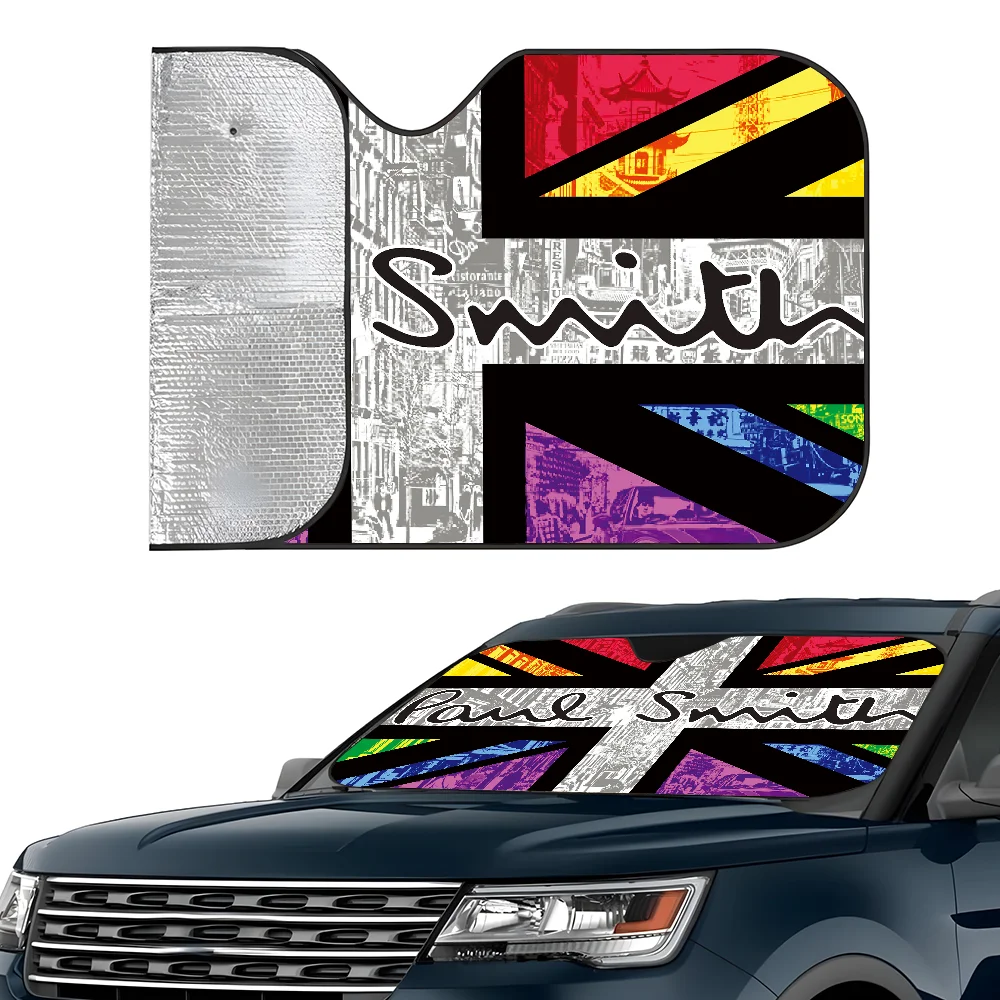 S-Smith fashion P-Paul Car SunShade Visor Reusable Aluminum Foil UV Protector Suction Cups Heat Three-layer Insulation