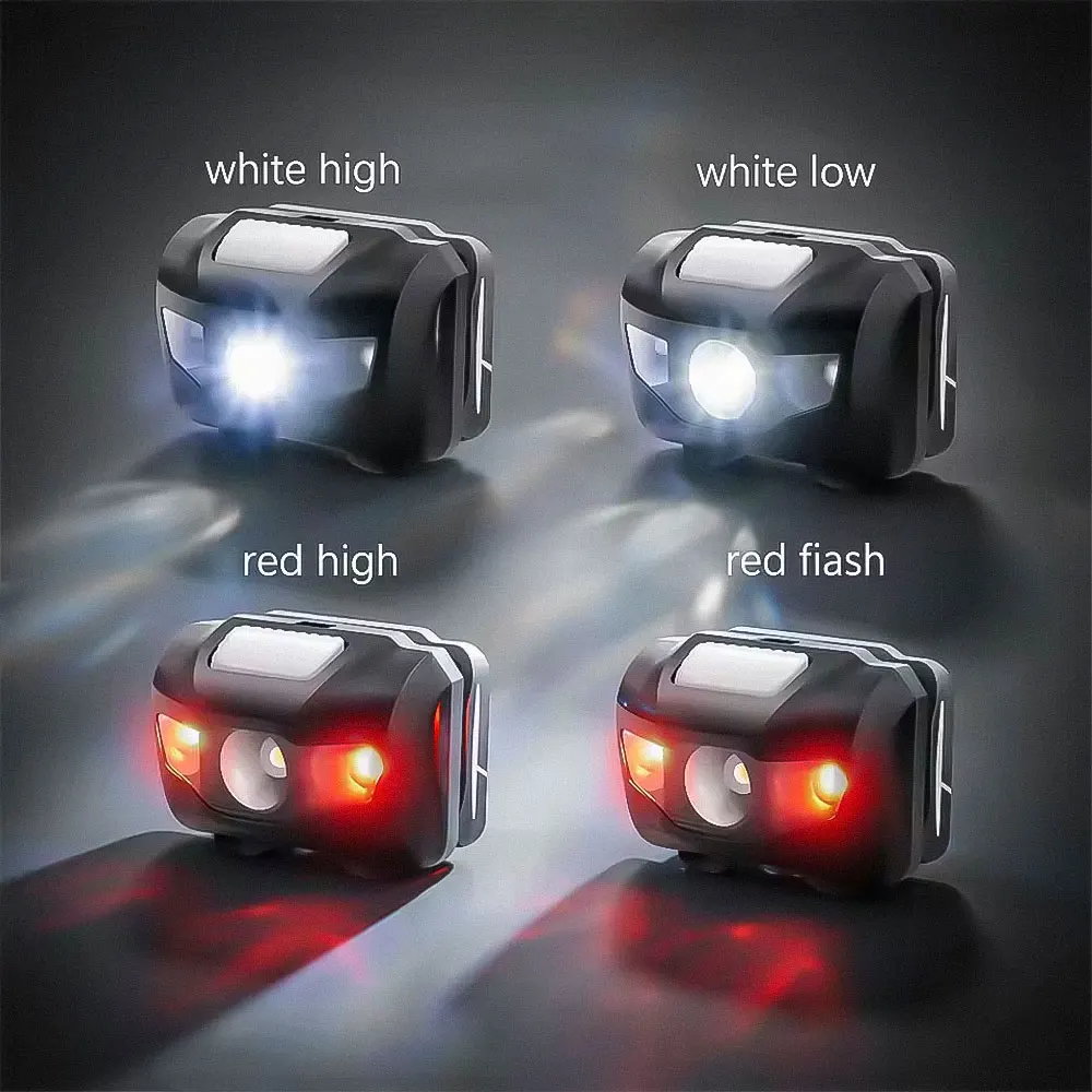 Fishing Headlamp 4 Mode Waterproof 600Lm White Red LED Flashlight Super Bright Headlight Headlamp Torch Lanterna Use AAA Battery