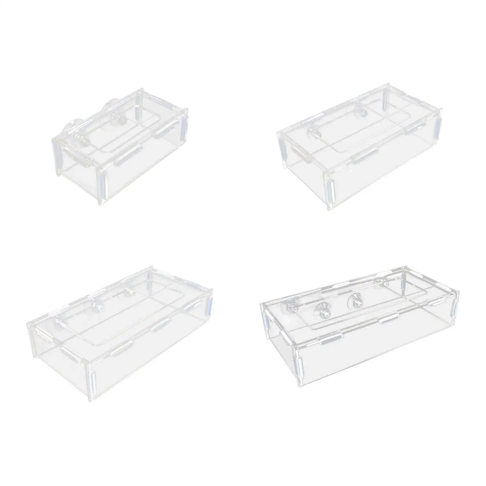 Acrylic Aquarium Feeder Feeding Dish Tray Fixed Feeding Point