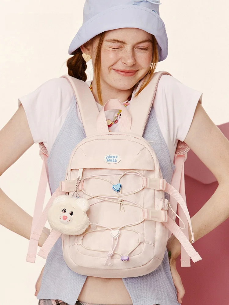  Lightweight Hiking Backpack for Girls Outdoor Travel Shoulder Bag Dual Layer Polyester Inner Material Zipper Closure