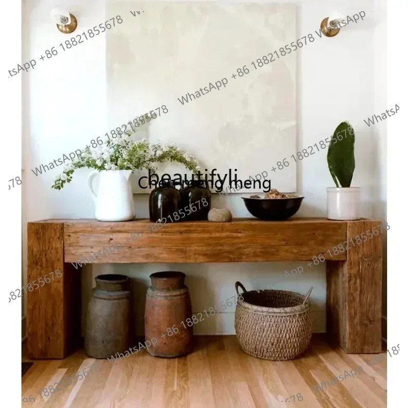 

LHY26 ssss 26 Log a Long Narrow Table Natural Wind Solid Wood Console Tables Table Miji Wind Console a Long Narrow Table Console
