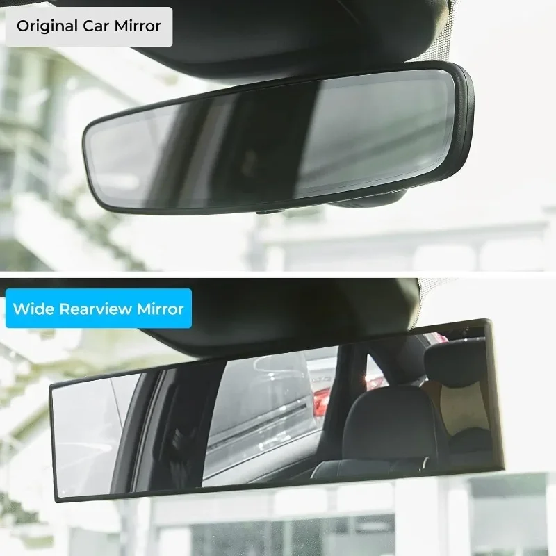 Espelhos para Bebês em Carros, Espelho Retrovisor Interno, Espelho Convexo de Ângulo Largo, Antirreflexo, Grande Visão Panorâmica, Monitores Auxiliares