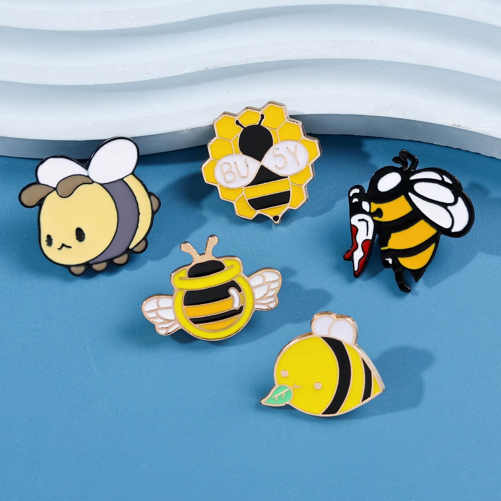 Cute Bee Enamel Pin… - image