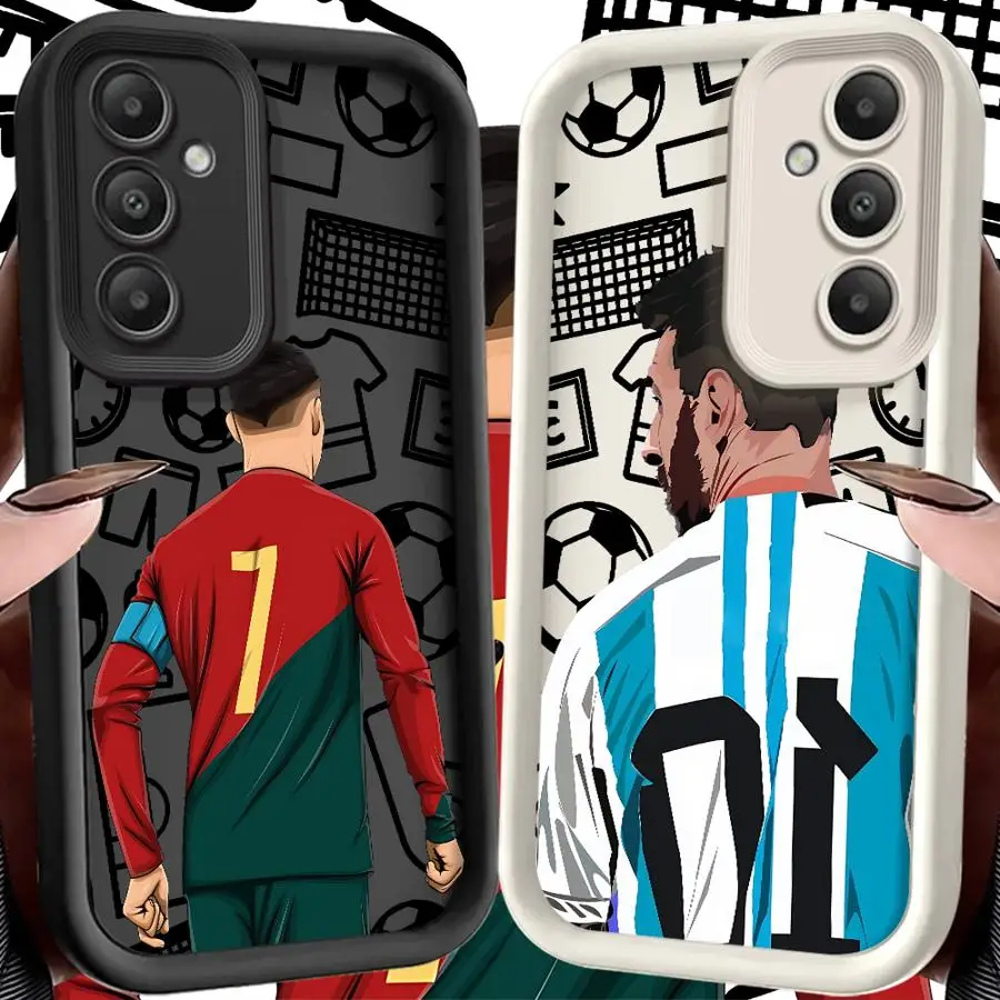Football Number Tpu Soft Case For Samsung Galaxy S25+ S23 Fe S24 Plus S22 S21 S20 S25 Ultra S23+ S24+ S22+