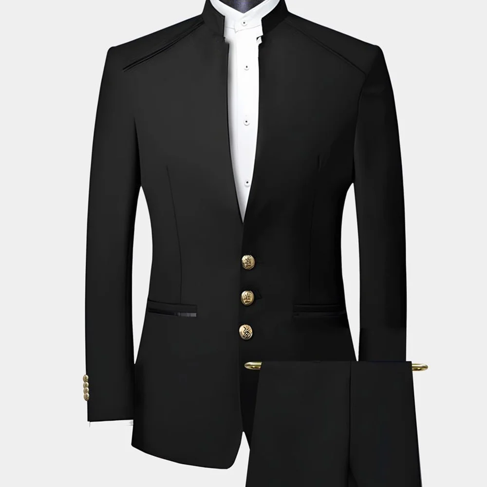 

Single Breasted 2 Pieces Men's Suits Jacket Pants Business Casual Work Commute Social Party Clothing Traje De Hombre Elegante