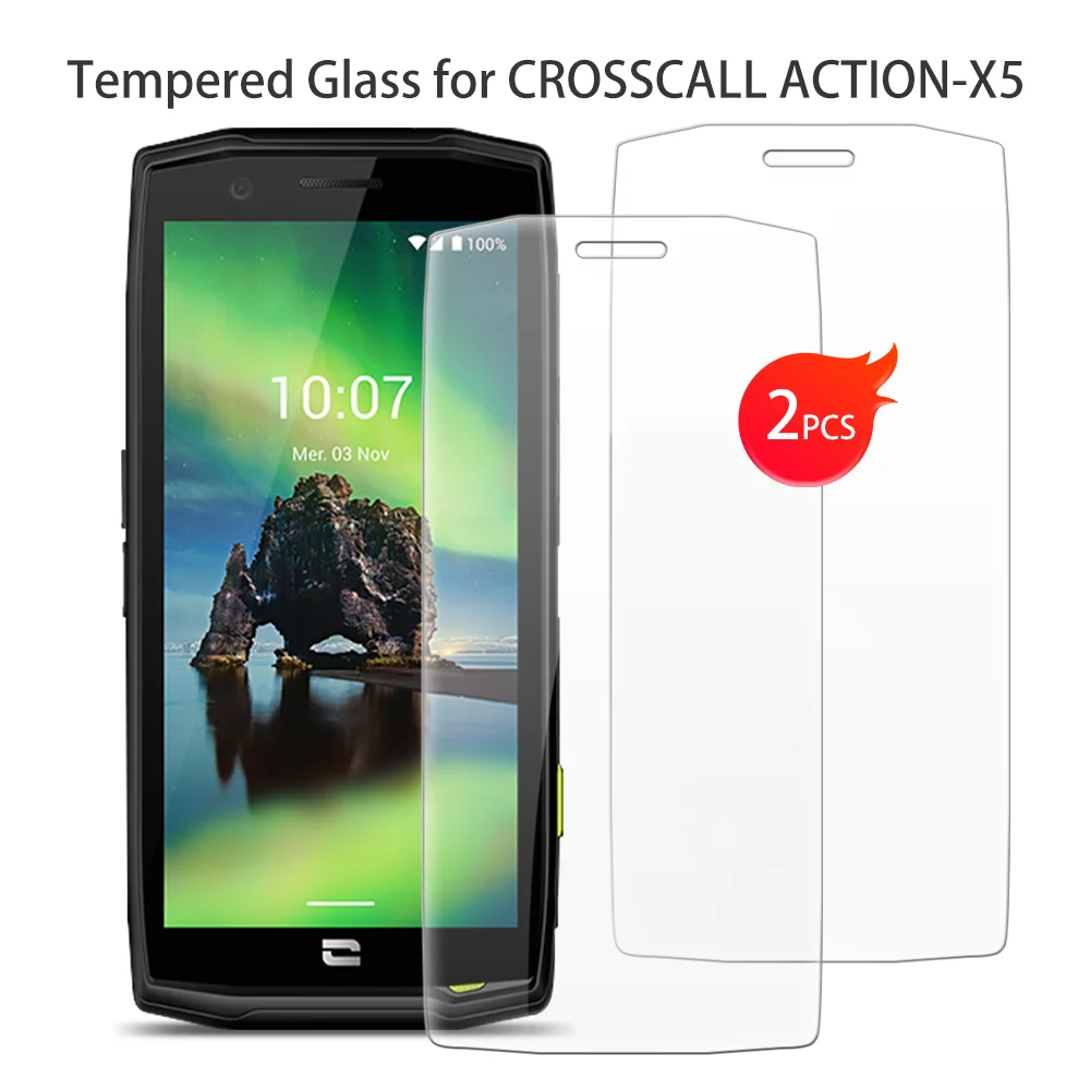 For Crosscall Action-X5 Tempered Glass Protective ON Crosscall Action-X5 5.45 Inch Screen Protector Smart Phone Cover Film