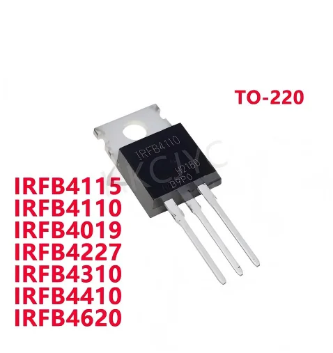 10PCS IRFB4115 IRFB4110 IRFB4019 IRFB4227 IRFB4310 IRFB4410 IRFB4620 PBF TO-220 Transistor de efecto de campo Envío inmediato