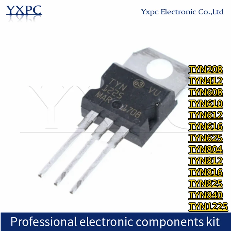 

10pcs TYN208 TYN412 TYN608 TYN610 TYN612 TYN616 TYN625 TYN804 TYN812 TYN816 TYN825 TYN840 TYN1225 TO-220 TYN1225RG TYN812RG