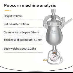 500ML 304 ze stali nierdzewnej automatyczne Mini maszyna do popcornu do domu małe garnki Popcorn staroświeckie ręcznie obracane maszyna do robienia popcornu