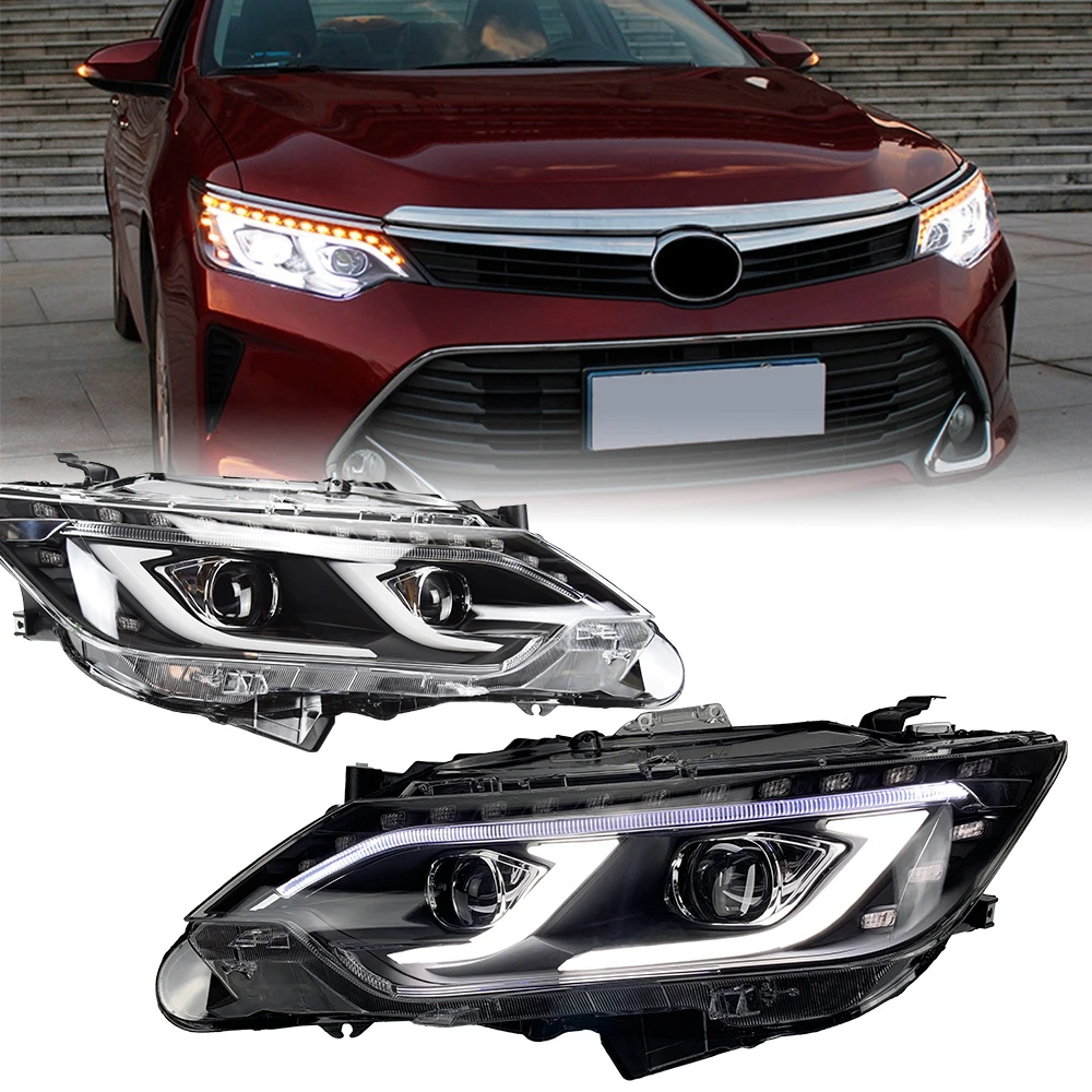 

Car For Toyota Camry 2015-2017 Headlights DRL Hella LED Bi Xenon Bulb Fog Lights Car Accessory Head Lamp