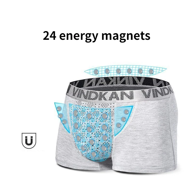 

Man Magnetic Therapy Boxers England Technology Body Improve Sexy Lingerie Sex Time Health Care Underwear Penis Pouch Underpants