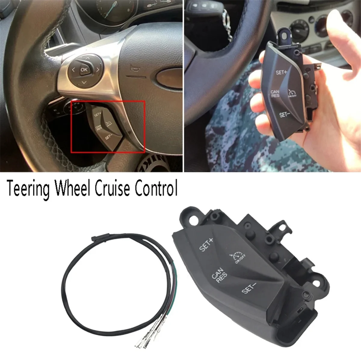 Car Steering Wheel Speed Control Switch Cruise Control System for Ford Focus 3 Kuga