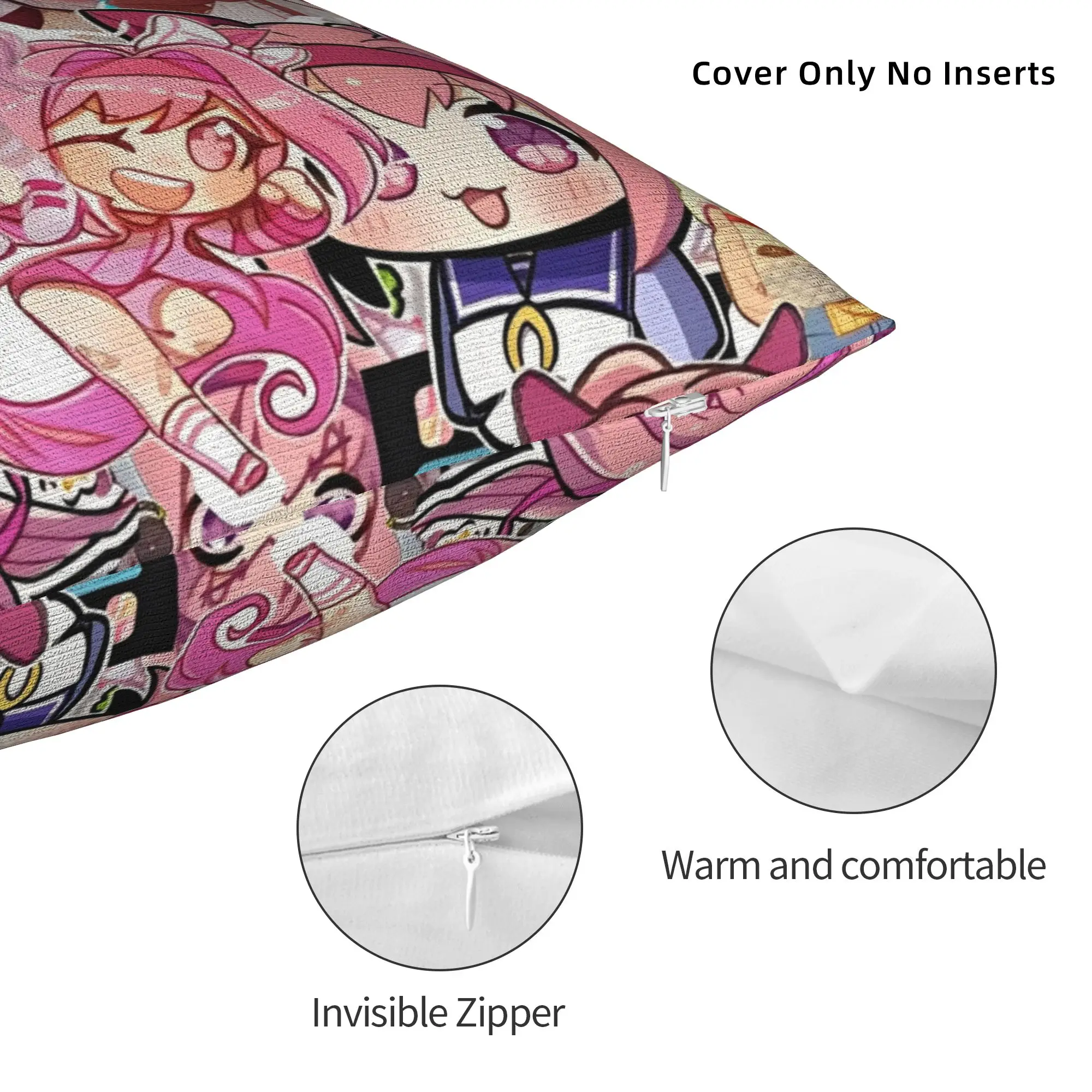 Soft Umamusume Pretty Derby Haru Urara Pillowcase Fabric Cushion Cover Decor  Pillow Case Cover Home Zipper