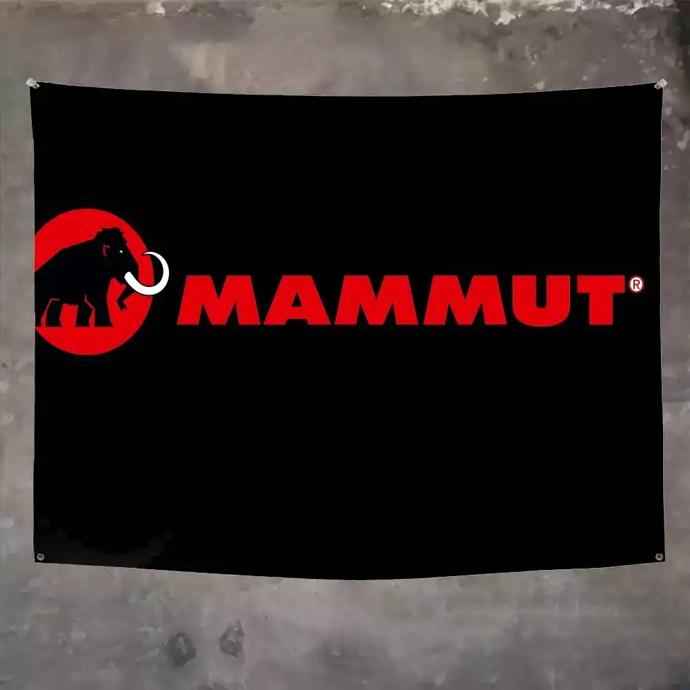 M_MAMMUTS-Logo Flags Home Decor Tapestries Banners Background Decorations Children's Banners Holiday Decorations Backdrops