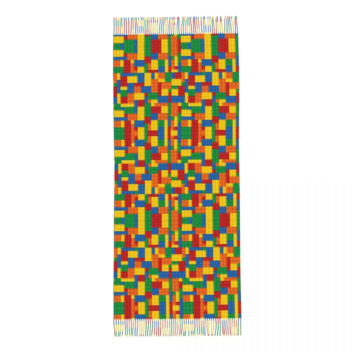 مكعبات ألعاب البناء وشاح شرابة الأوشحة للنساء شالات دافئة ناعمة ويلتف شال كبير للخريف والشتاء #4