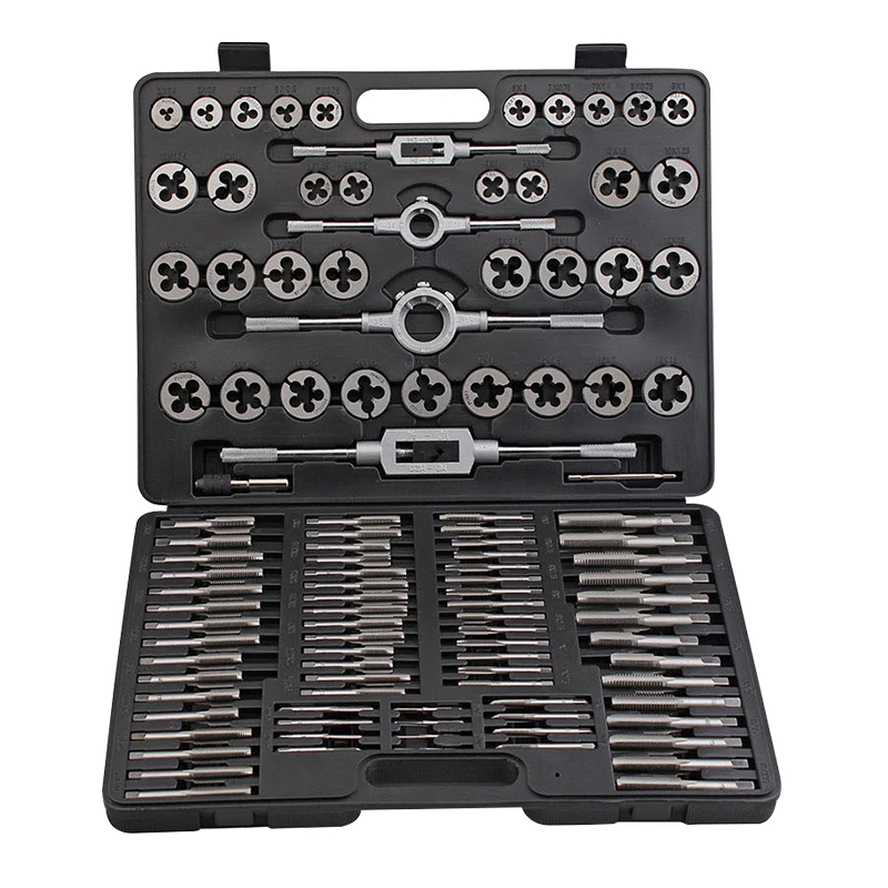 

110Pcs Tap and Die Set High Speed Steel Titanium Tap and Die Combination Set For Cutting External & Internal Threads