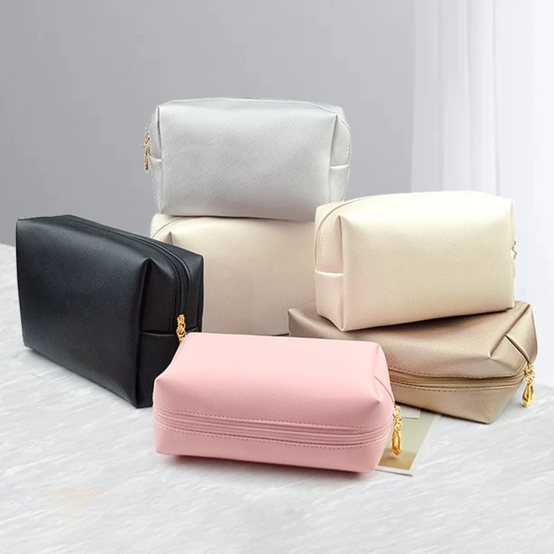 Mini Makeup Bag PU Women Cosmetic Bag Waterproof Toiletry Bag Traveling Makeup Bag Lipstick Cosmetic Pouch Portable Storage Bag