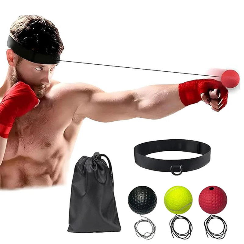 Boxing Reflex Ball Boxing Speed Balls with Headband Punching Speed Fight Reaction and Hand Eye Coordination Training