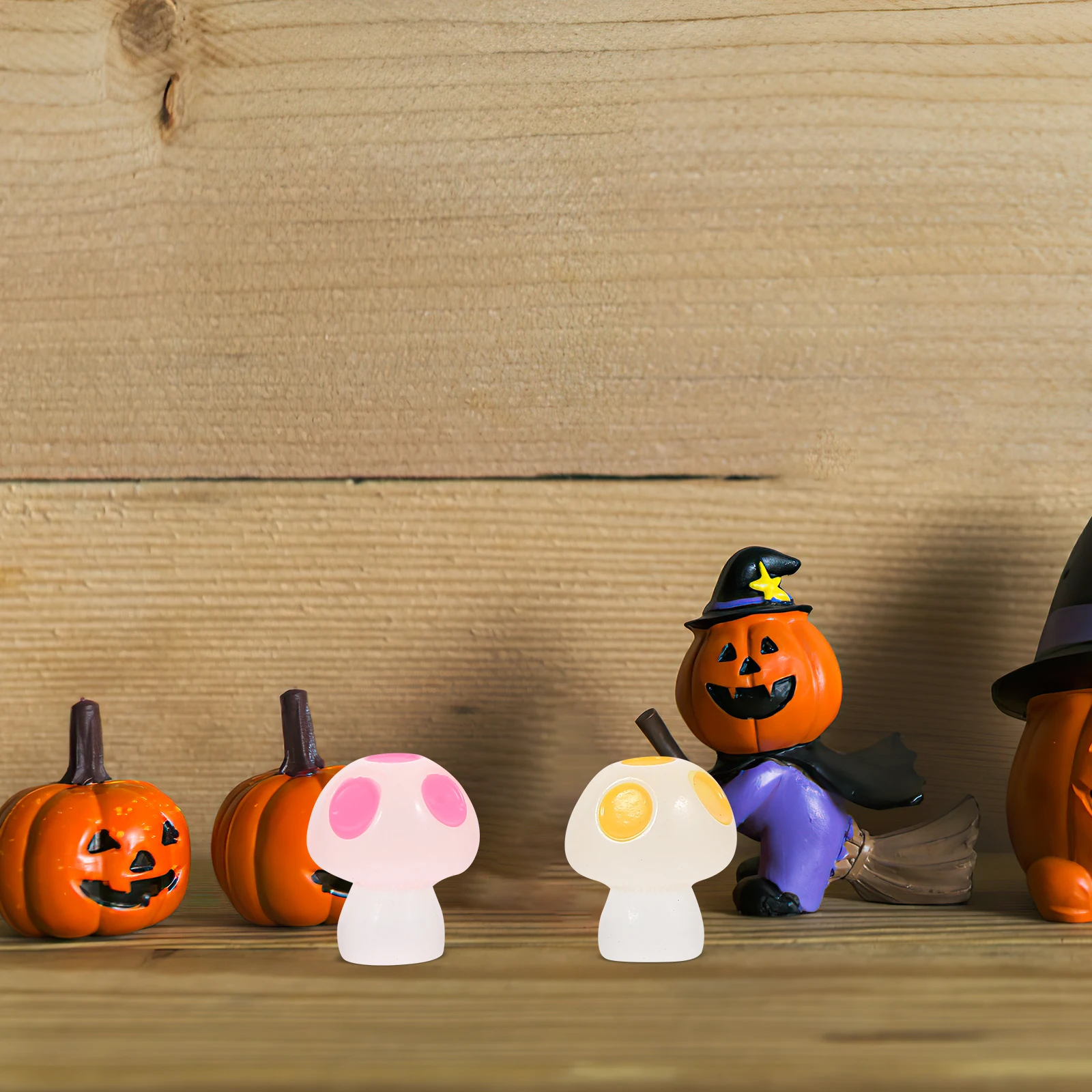 

40pcs Luminous Mushroom Decor Micro Landscape Resin Mini Figurines For Garden Fairy Home Aquarium Succulent Pot Glow In Dark