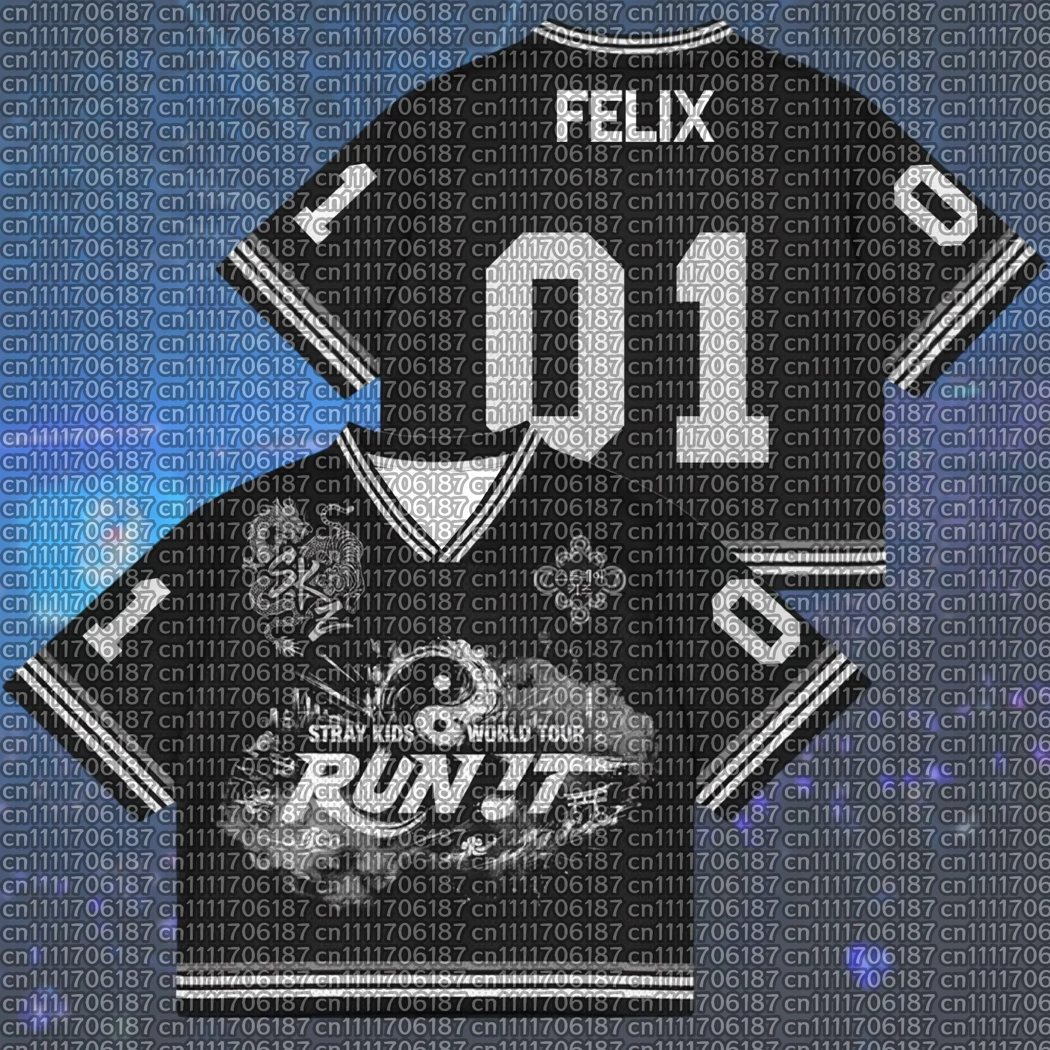 2026Kpop Stray Run It World Tour Jerseys for Men's and Women's Summer Breathable Street Climbing Sports Unisex T-shirt
