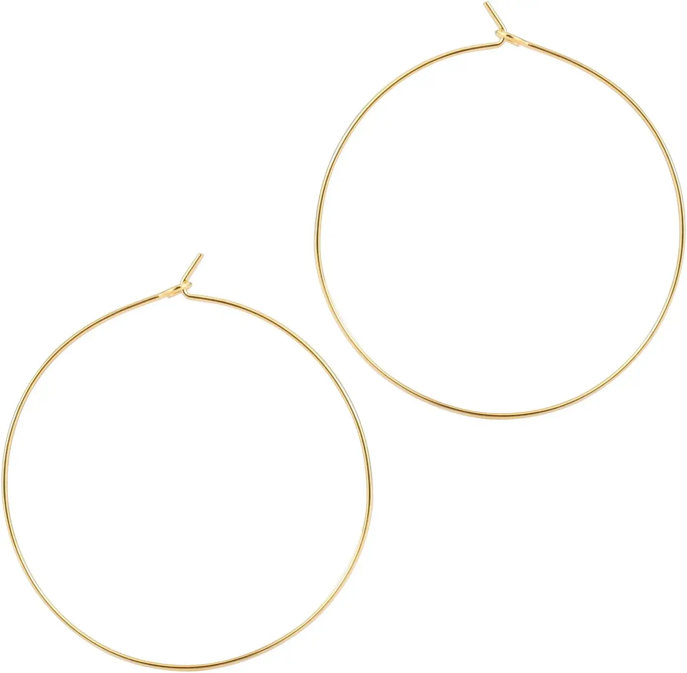 

Lightweight Gold Hoop Earrings for Women - Hypoallergenic Dainty Large Hoops