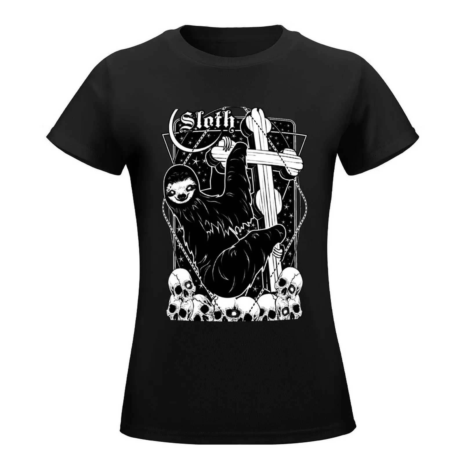 7 sins: Sloth T-Shirt vintage clothes shirts graphic tees lady clothes t-shirts for Women loose fit