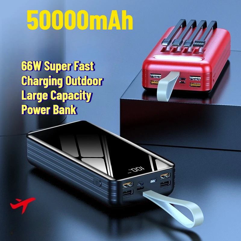 

66W Super Fast Charging Outdoor Large Capacity Power Bank 50000mAh