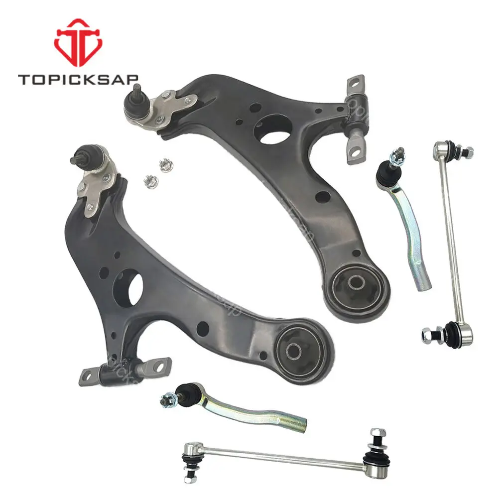 TOPICKSAP Front Lower Suspension Control Arm & Ball Joint Assembly Sway Bar Stabilizer Links for Toyota Sienna 2011 - 2018