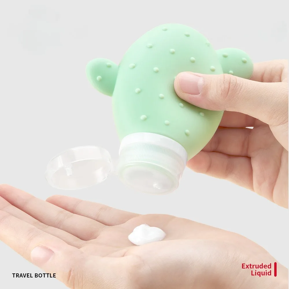 ​ Bouteille de voyage en Silicone de 90ml, étanche, rechargeable, Tube à presser pour shampoing, Lotion, lavage du corps, cosmétique Portable ​