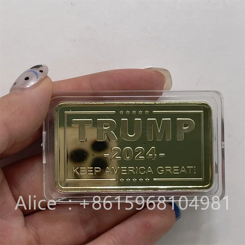 2024 Gold Presidential coin Trump Flag US assassination campaign commemorative coin collection gift to send to fans