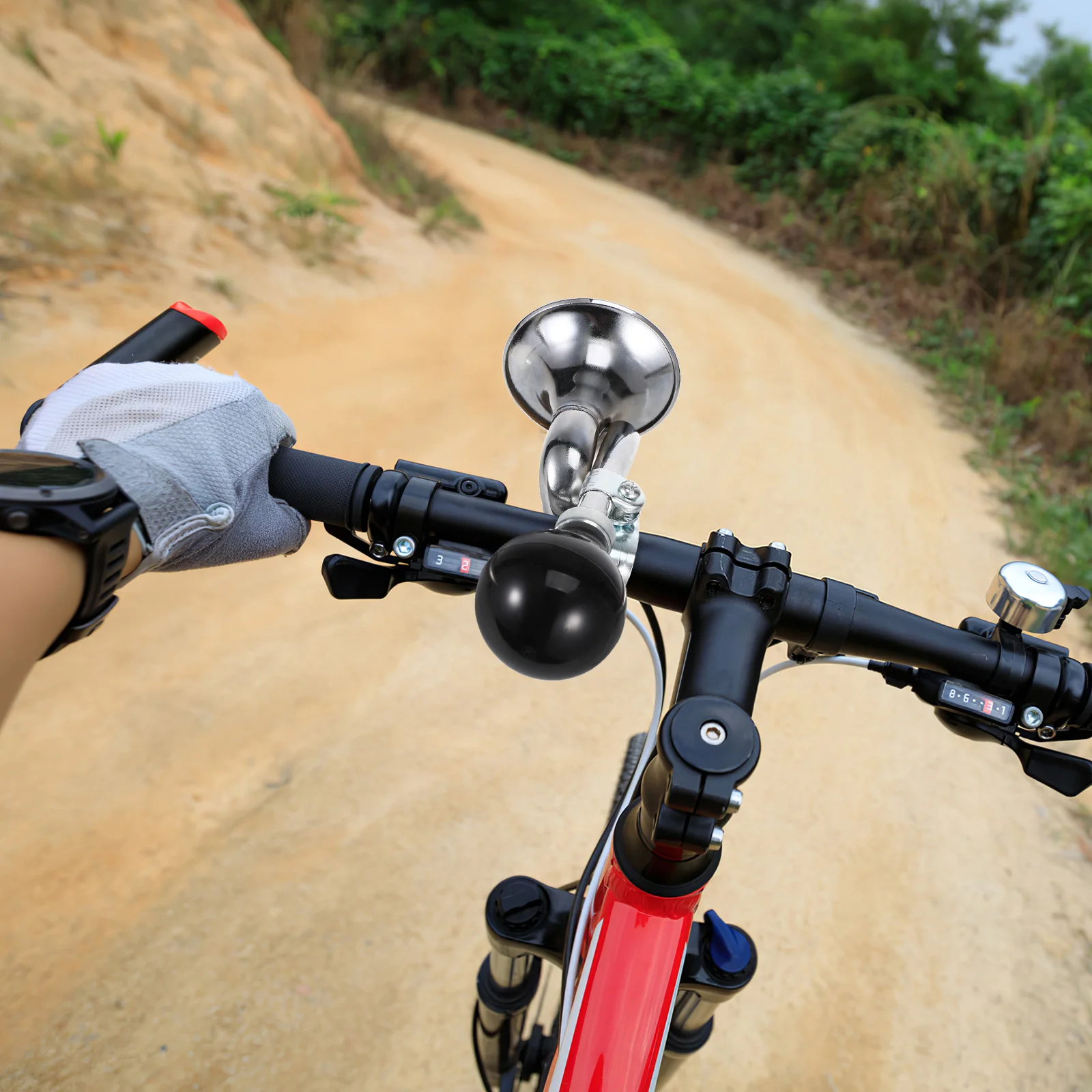 

Bicycle Bell Bells for Bikes Accessories Horn Electric Horns Trumpet Hornhorn Silver Ring Child