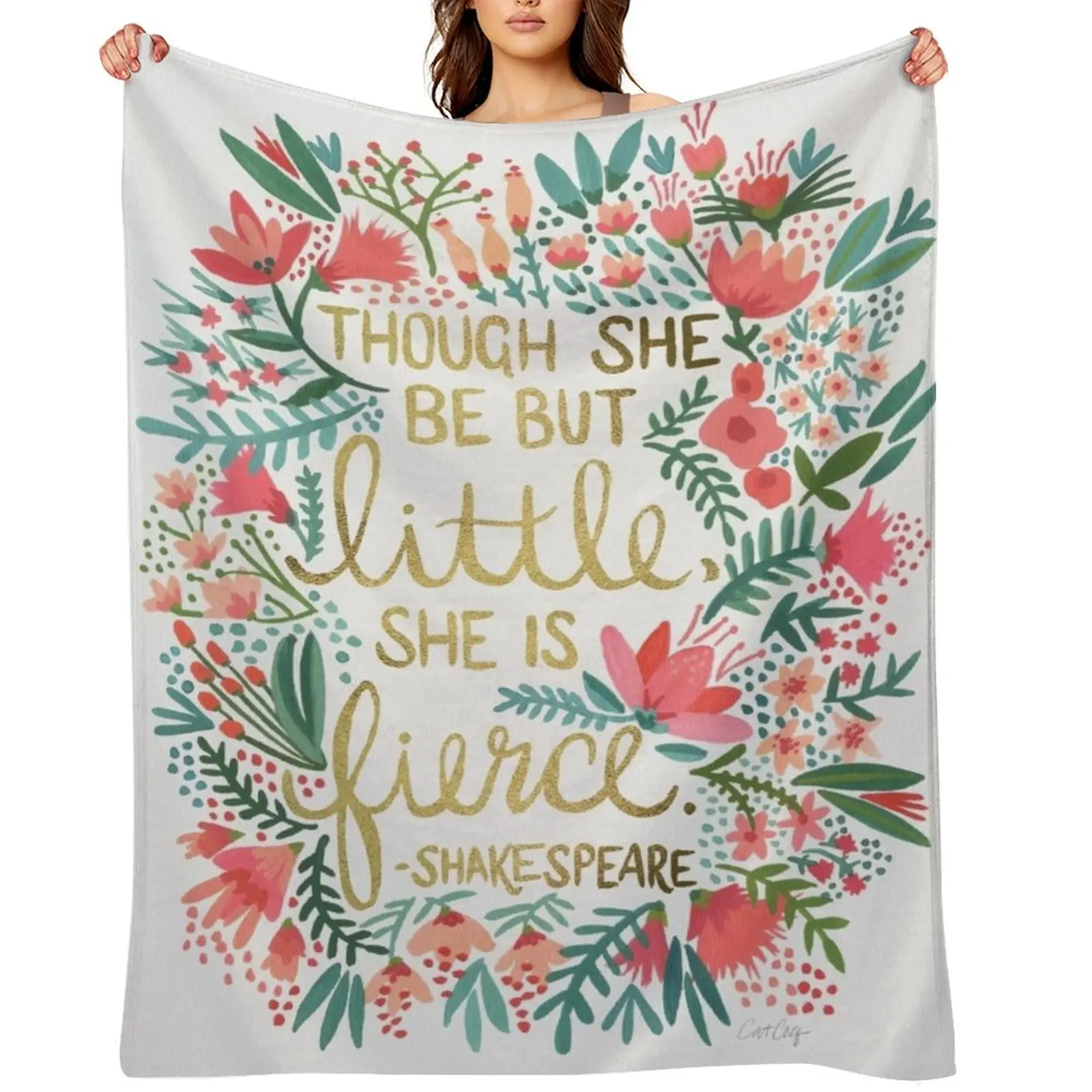 

Little & Fierce Throw Blanket Flannels blankets and throws Plaid on the sofa For Decorative Sofa Blankets