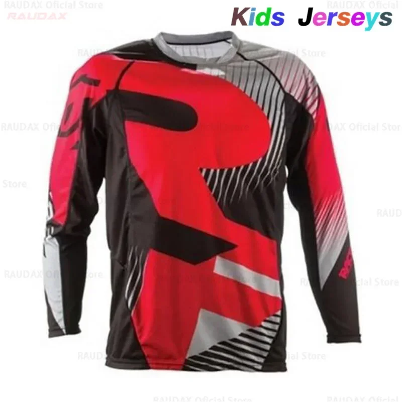 2025 New Kids Quick Dry Motocross Jersey Downhil Mountain Bike DH Shirt MX Motorcycle Clothing Ropa For Boys MTB T-Shirts