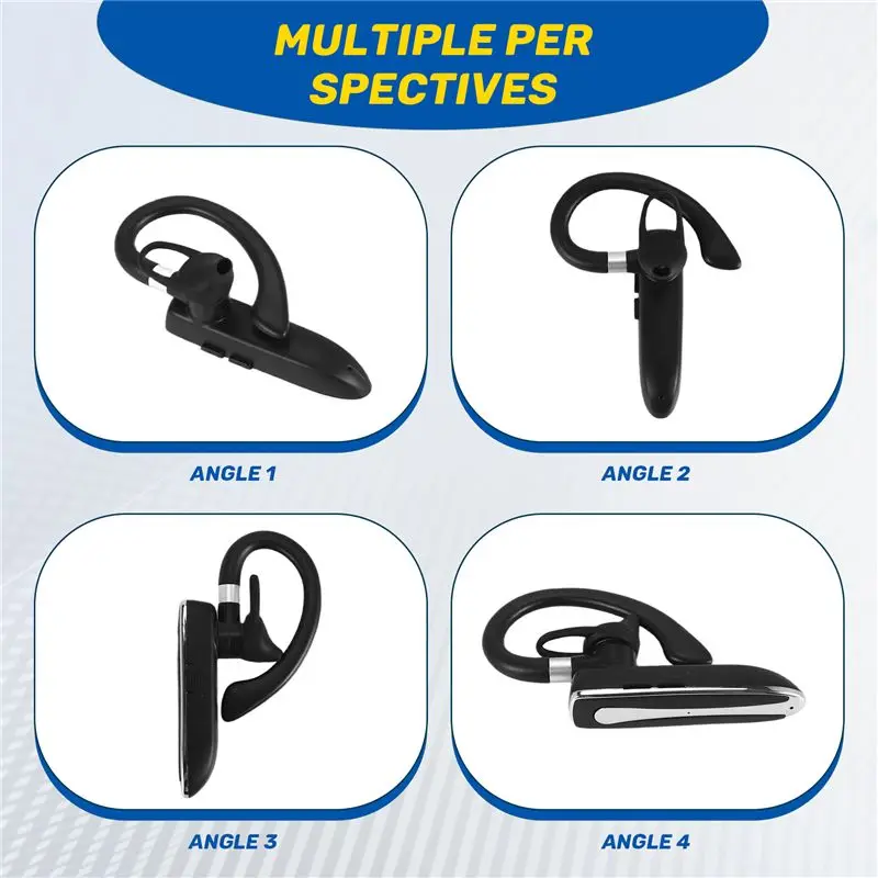 Bluetooth Headset Wireless Earpiece For Cell Phones With Charging Case Hands-Free Single Ear Headset For Office Driving
